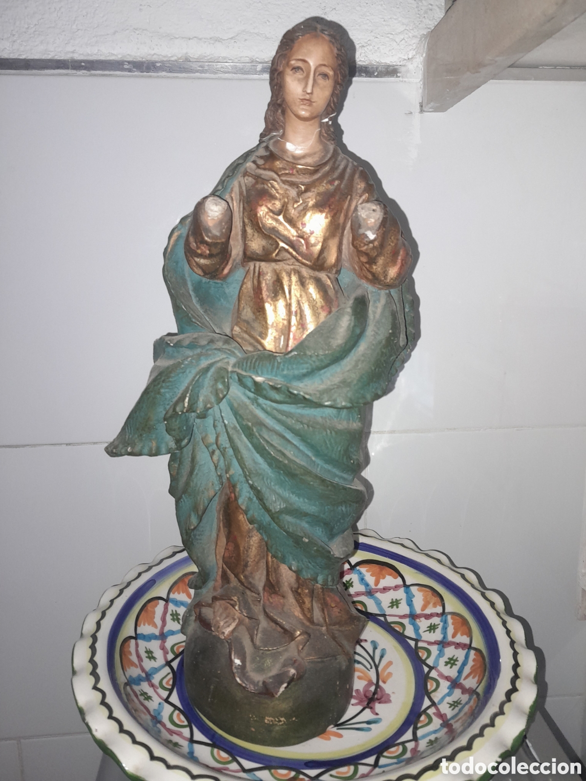 Antig&uuml;edades: Virgen en yeso - Foto 1
