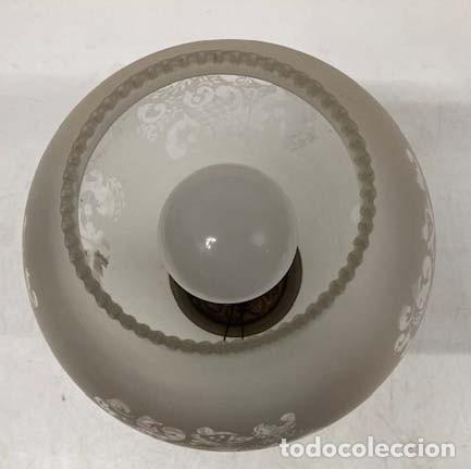 Antig&uuml;edades: Lampara de metal plateado - Foto 4