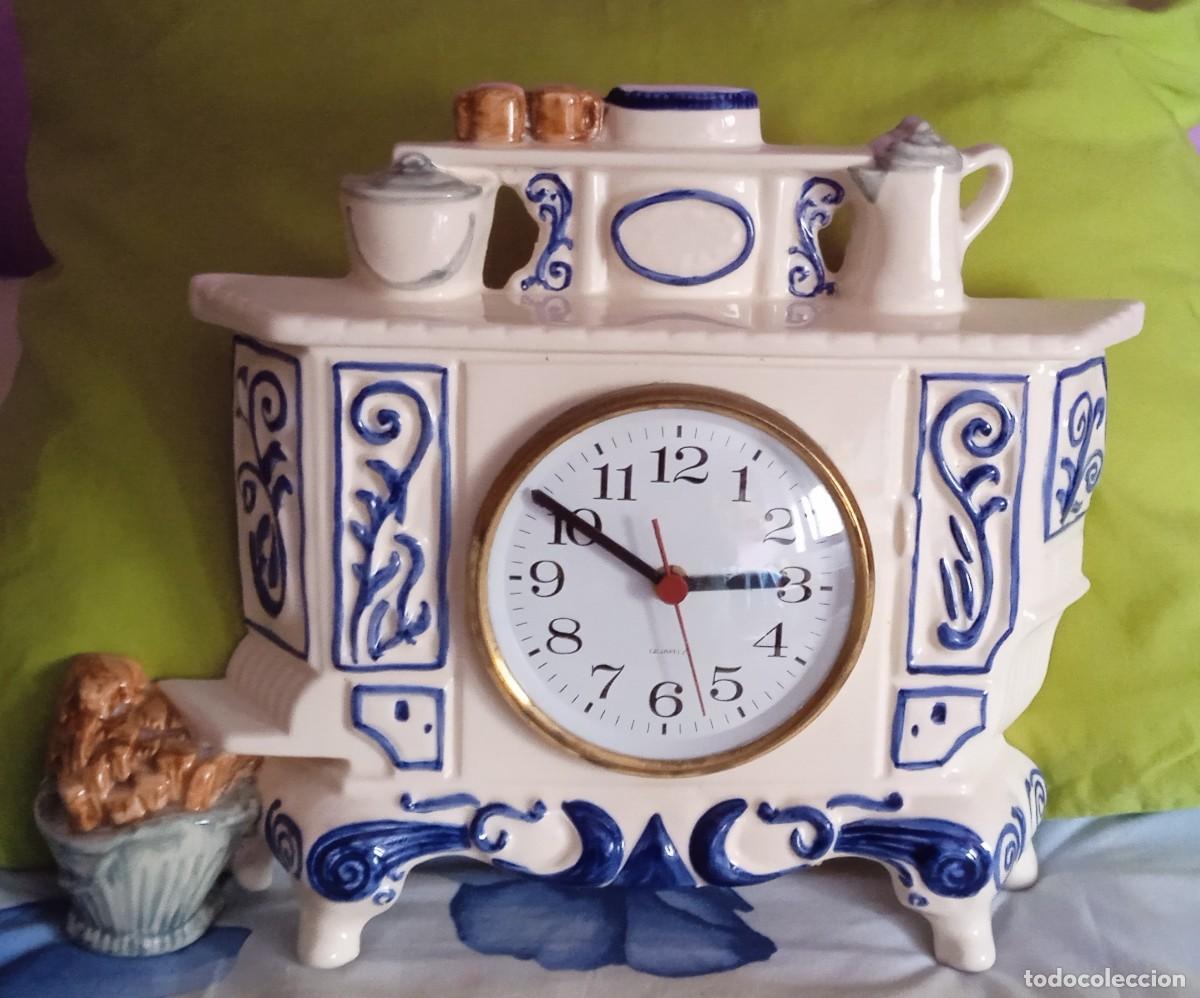 Antig&uuml;edades: RELOJ DE COCINA DE CERAMICA - Foto 3