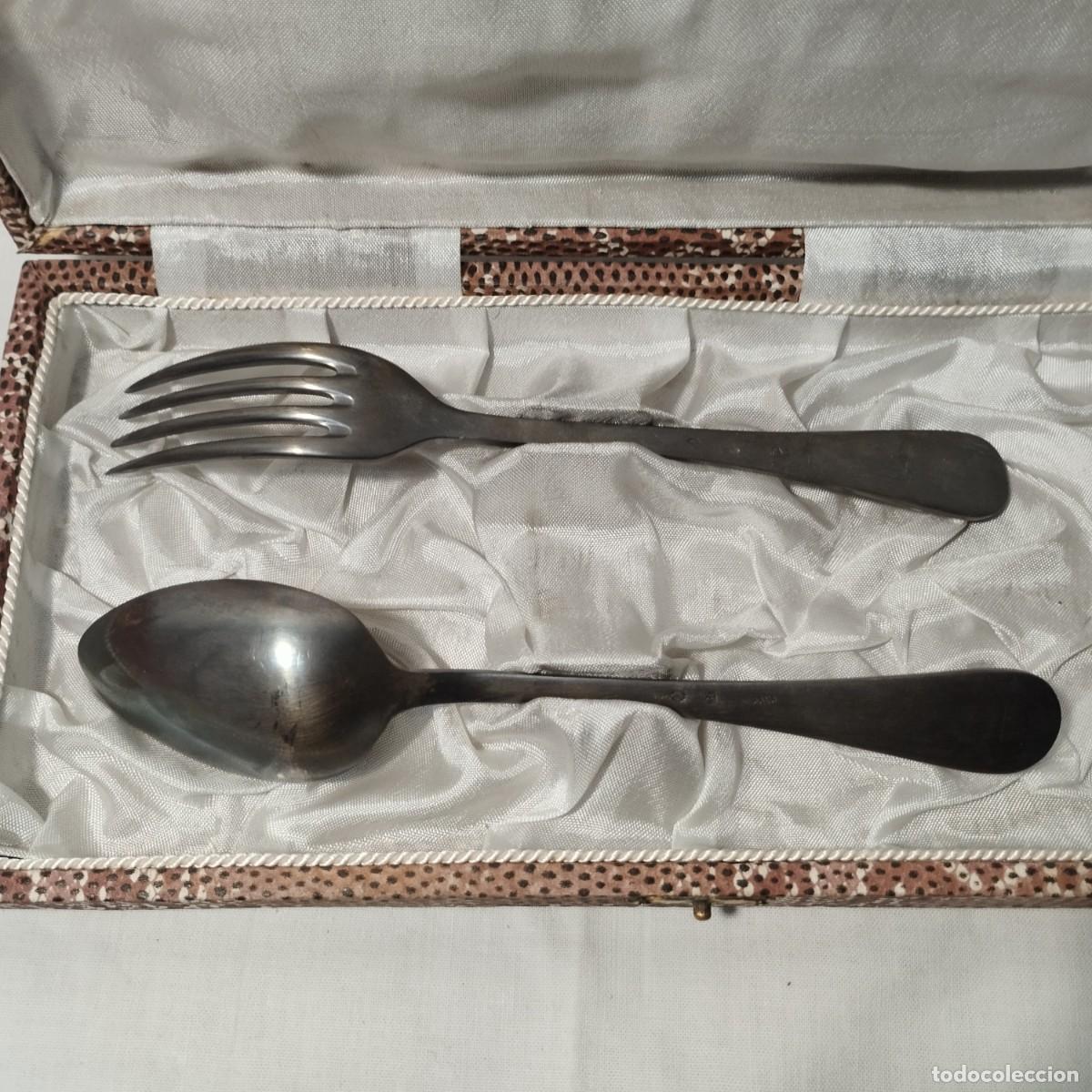 Antig&uuml;edades: ESTUCHE DE REGALO DE COMUNI&Oacute;N CON CUBIERTOS - Foto 3