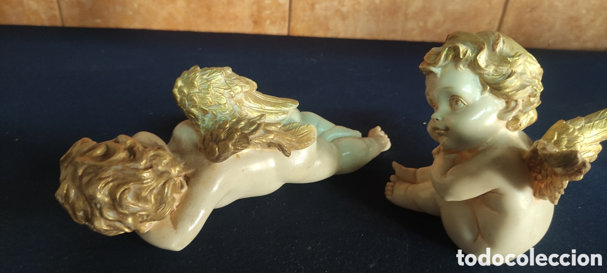 Antig&uuml;edades: PAREJA DE QUERUBINES DE MARMOLINA - Foto 5