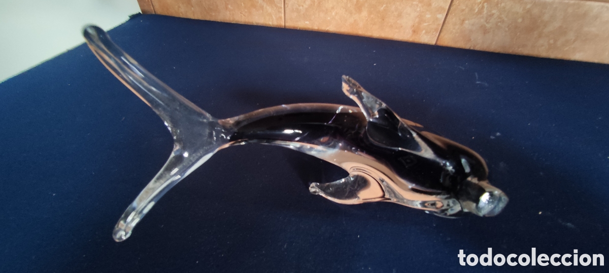 Antig&uuml;edades: FIGURA DELFIN CRISTAL DE MURANO - Foto 4