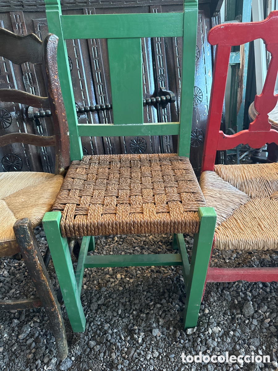 Antig&uuml;edades: Lote de sillas de madera - Foto 4