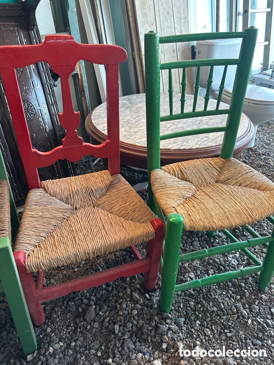 Antig&uuml;edades: Lote de sillas de madera - Foto 5