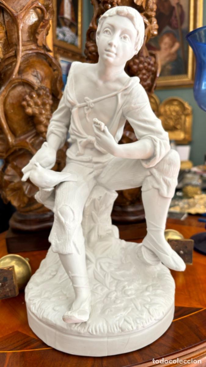 Antig&uuml;edades: Delicada. Figura de Biscuit antigua - Foto 1