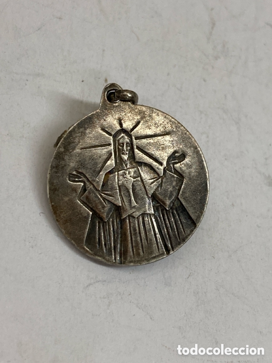 Antig&uuml;edades: Medalla de plata religiosa C131 - Foto 2