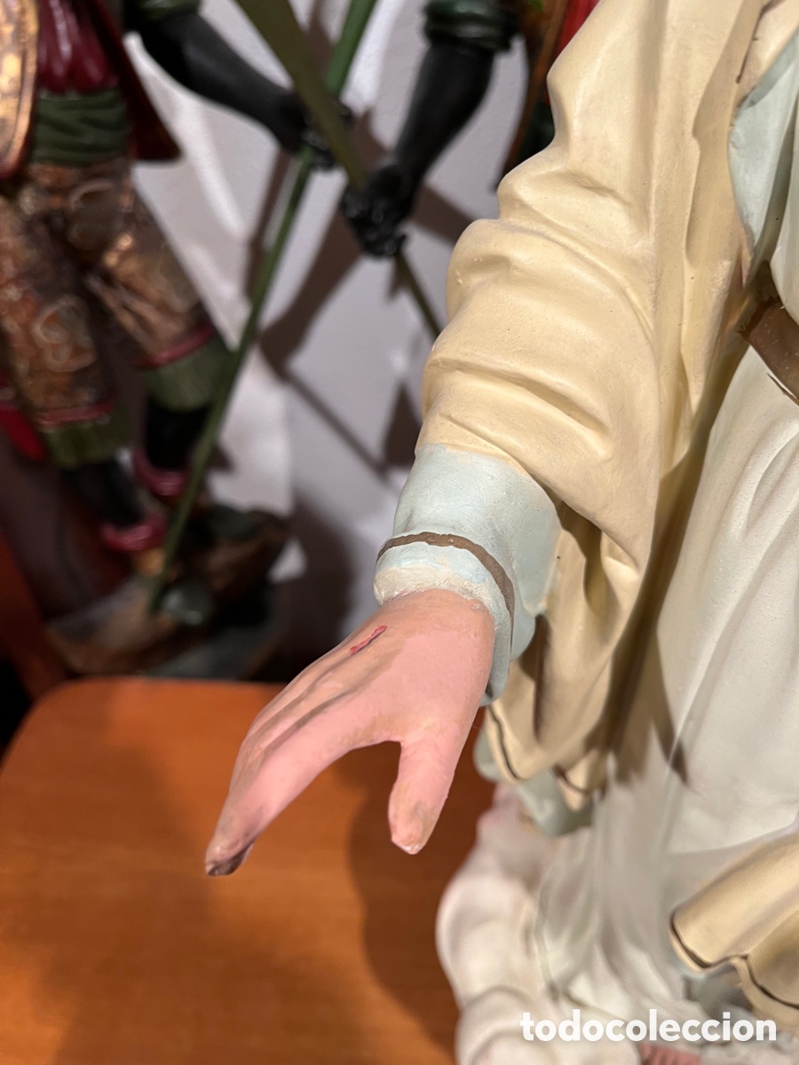 Antig&uuml;edades: SAGRADO CORAZ&Oacute;N JES&Uacute;S , OLOT, 65 CENTIMETROS - Foto 3