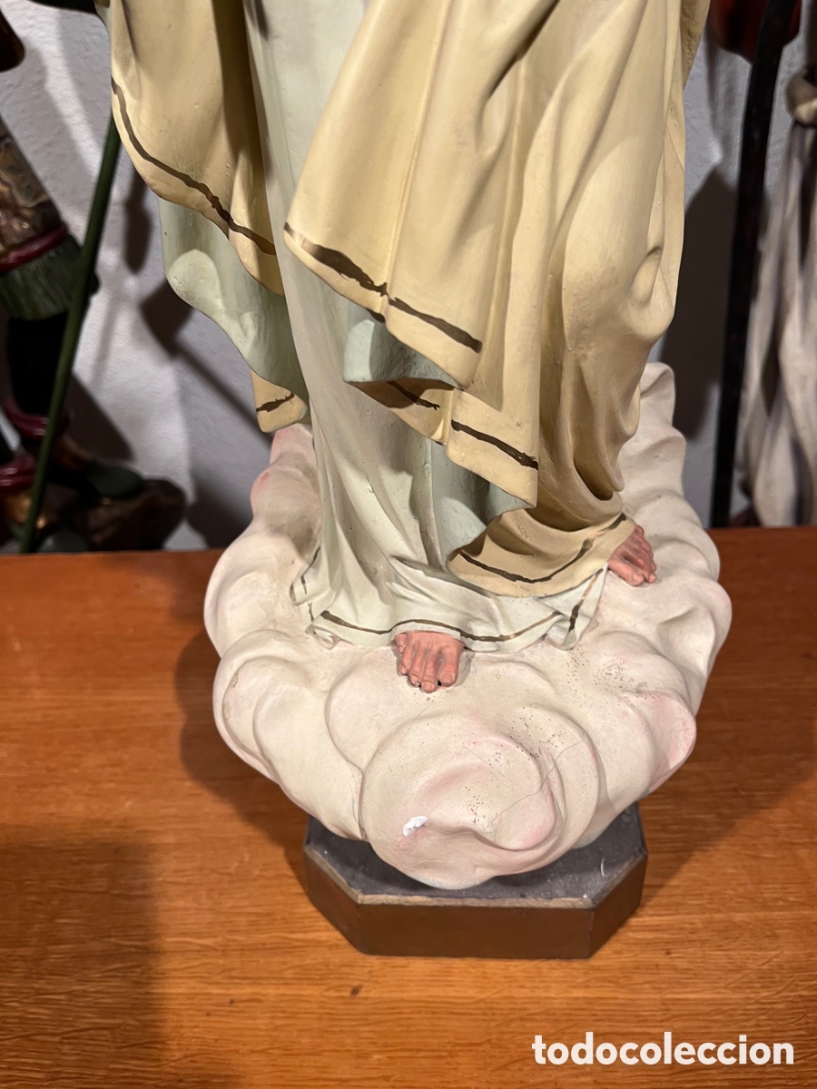 Antig&uuml;edades: SAGRADO CORAZ&Oacute;N JES&Uacute;S , OLOT, 65 CENTIMETROS - Foto 4