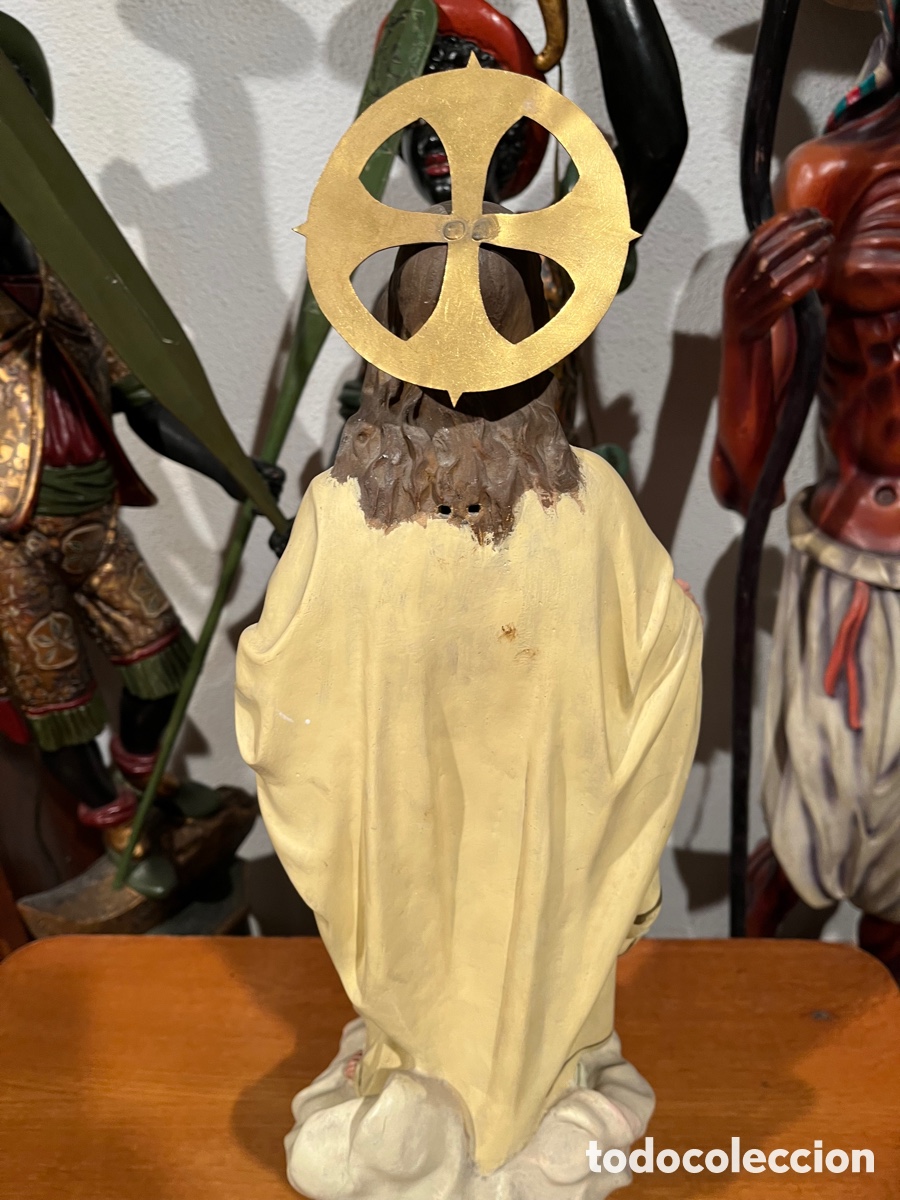 Antig&uuml;edades: SAGRADO CORAZ&Oacute;N JES&Uacute;S , OLOT, 65 CENTIMETROS - Foto 5
