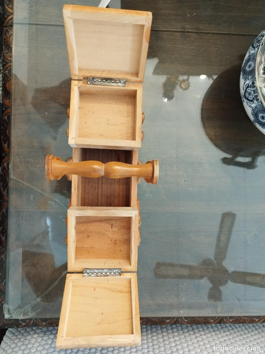 Antig&uuml;edades: Costurero de madera antiguo - Foto 5