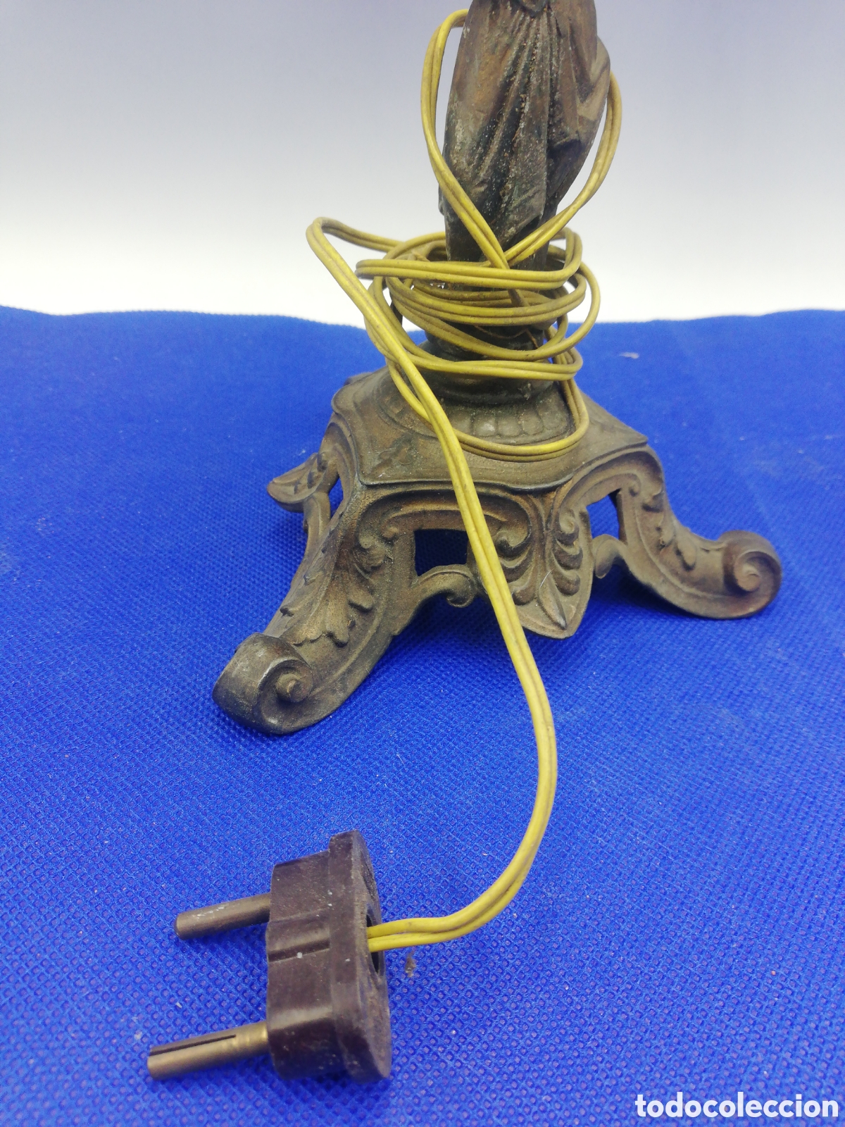 Antig&uuml;edades: Candelabro L&aacute;mpara electrificada. - Foto 5