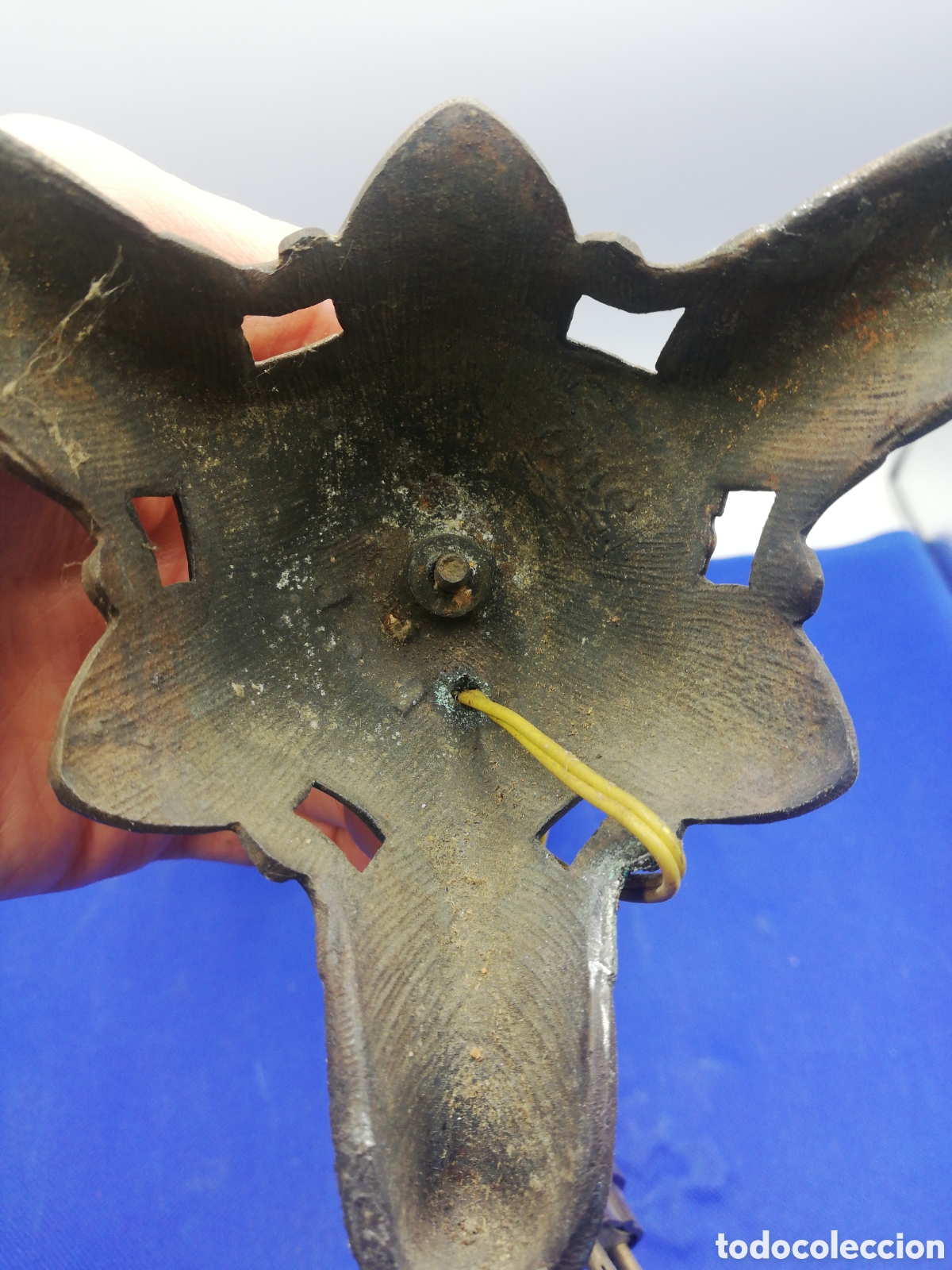 Antig&uuml;edades: Candelabro L&aacute;mpara electrificada. - Foto 6