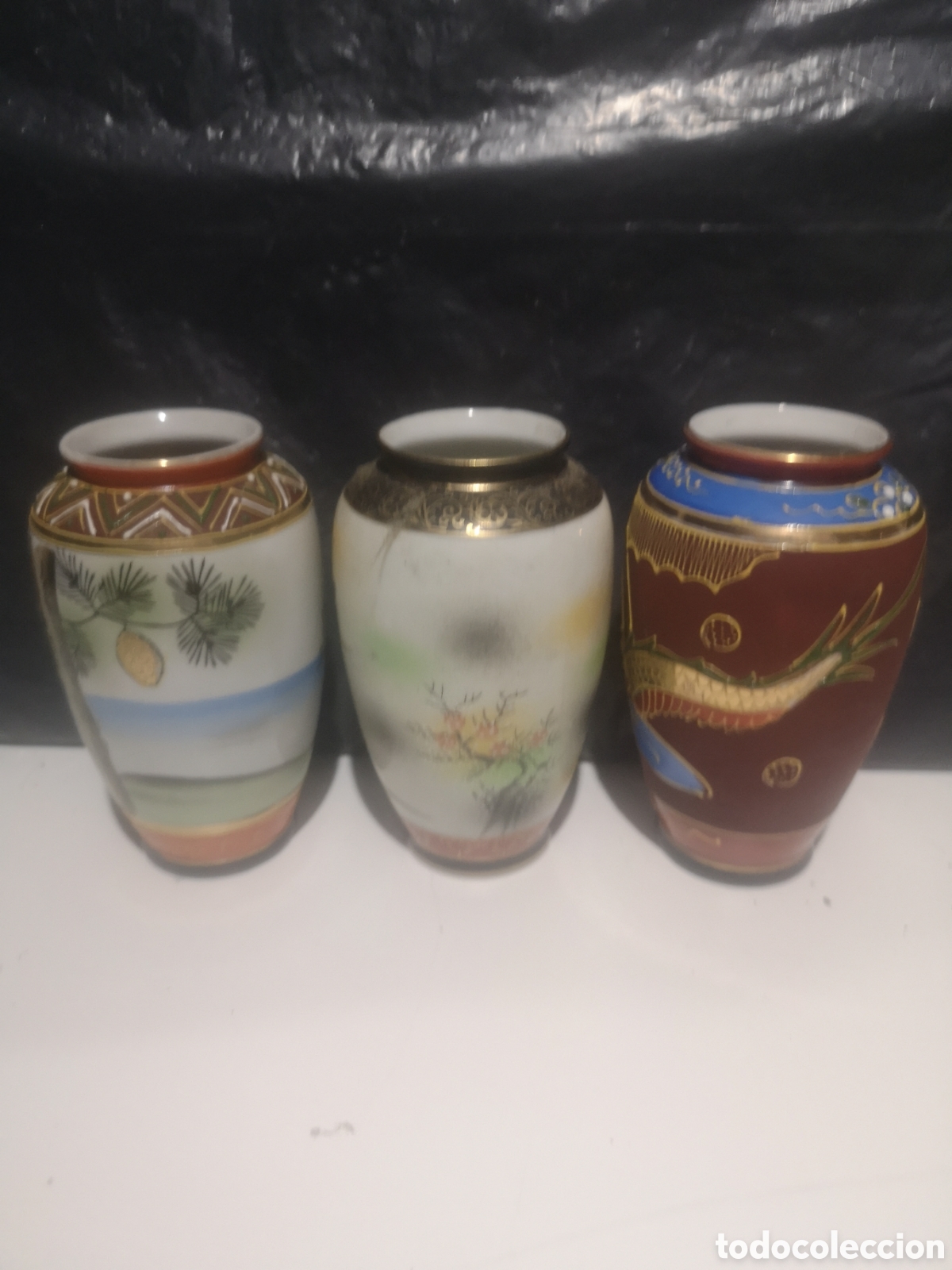 Antig&uuml;edades: 3 TARROS PORCELANA CHINA - Foto 10