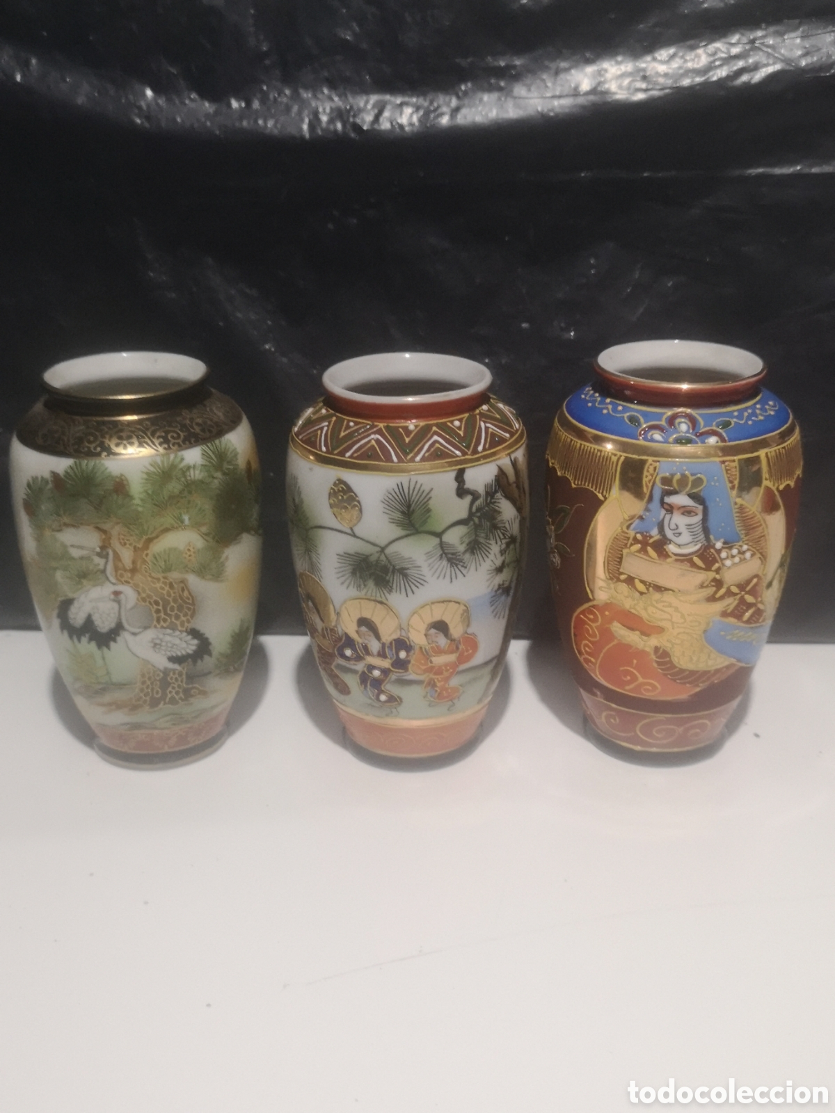 Antig&uuml;edades: 3 TARROS PORCELANA CHINA - Foto 1