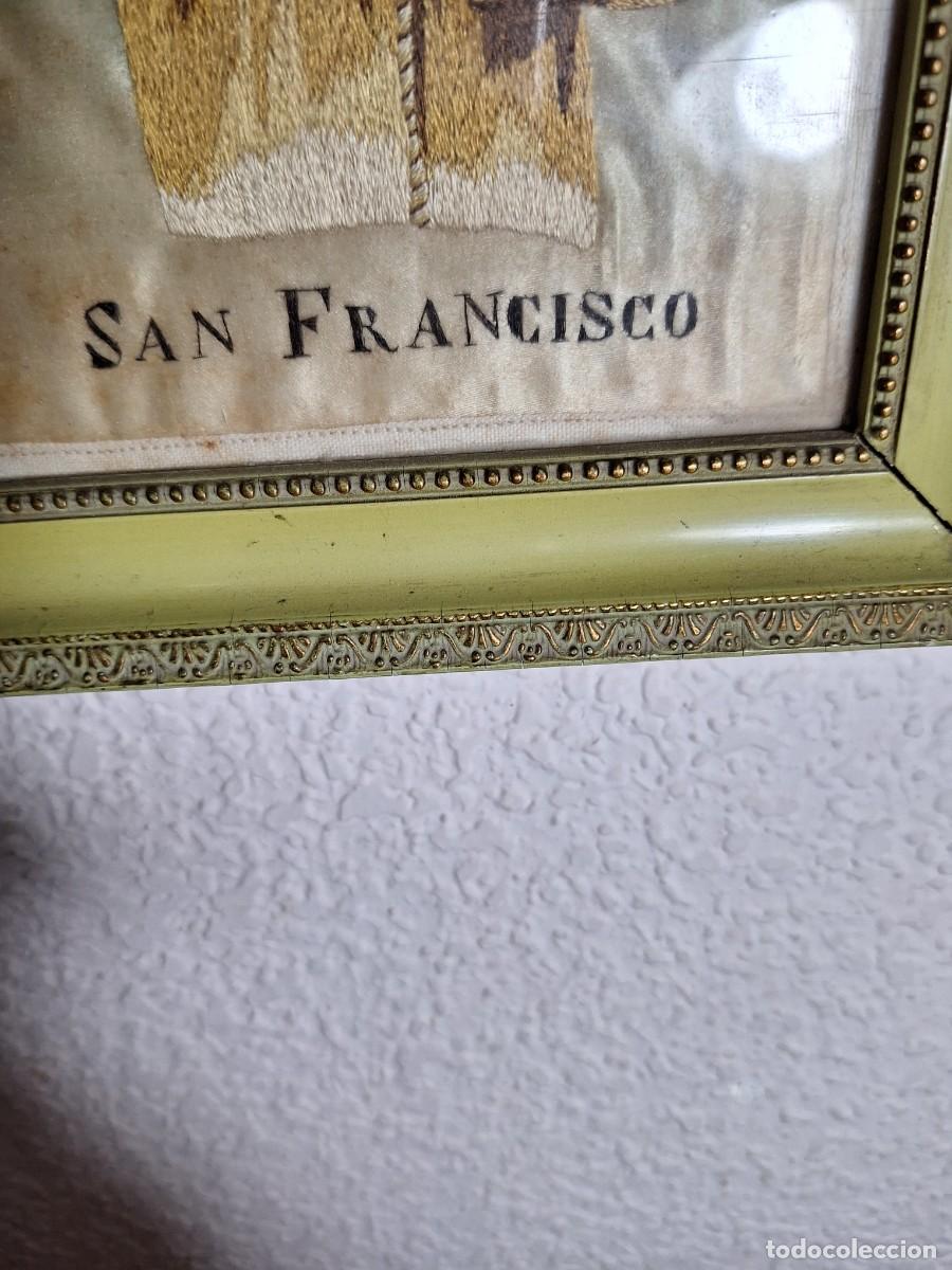 Antig&uuml;edades: Cuadro bordado San Francisco. - Foto 3