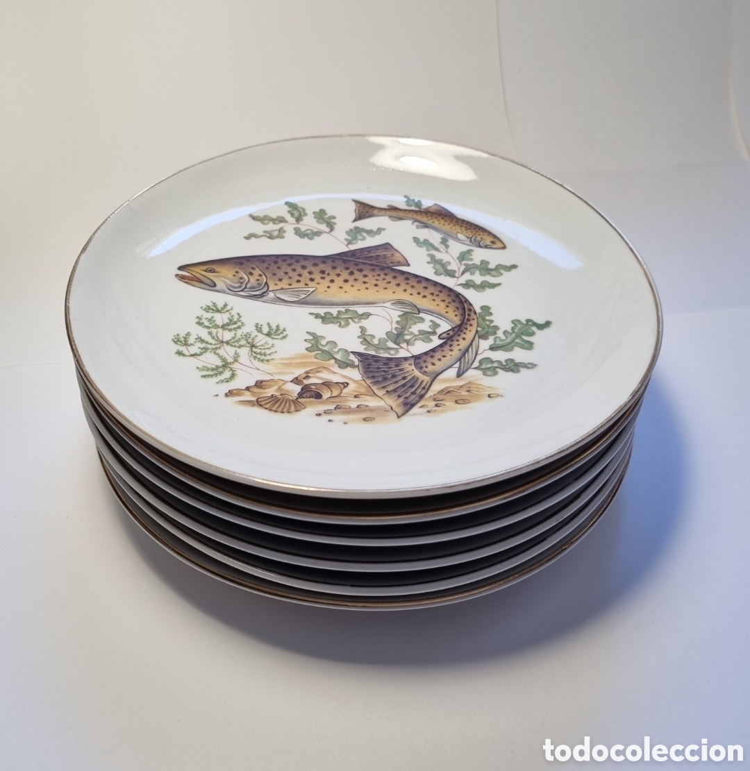 Antig&uuml;edades: Platos cer&aacute;mica pesca - Foto 2