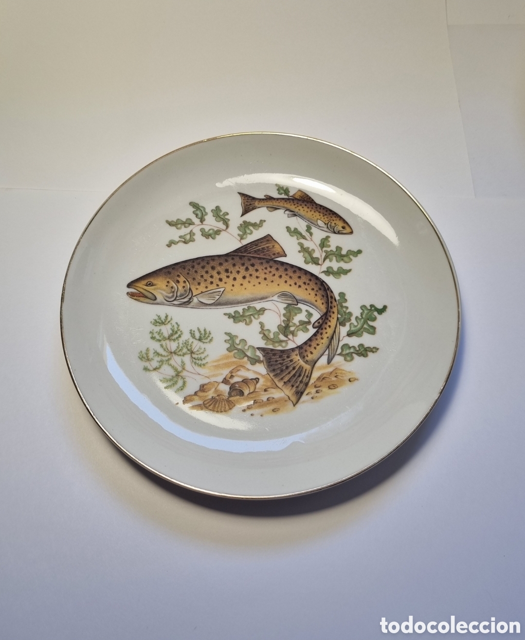 Antig&uuml;edades: Platos cer&aacute;mica pesca - Foto 6