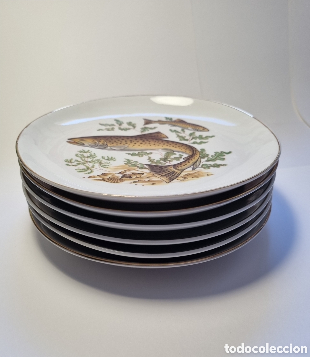 Antig&uuml;edades: Platos cer&aacute;mica pesca - Foto 1