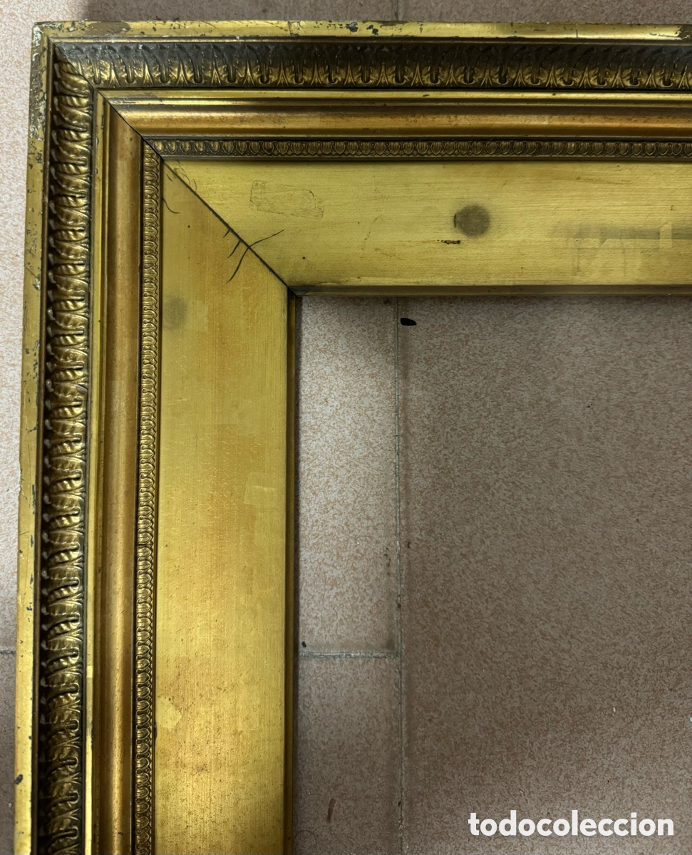 Antig&uuml;edades: Marco dorado del siglo XIX - Foto 2