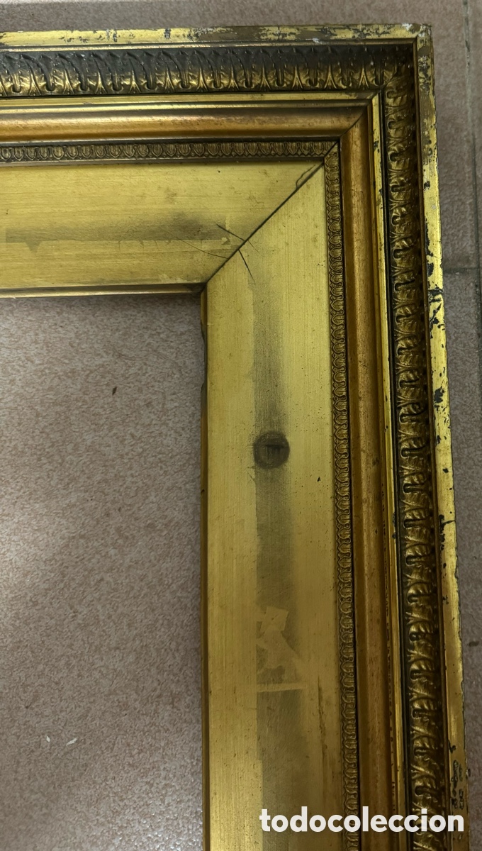 Antig&uuml;edades: Marco dorado del siglo XIX - Foto 3