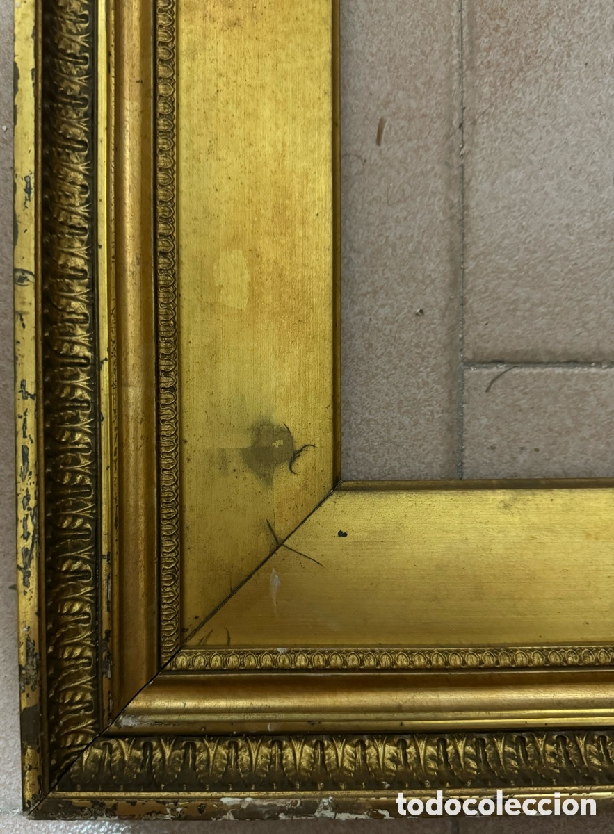 Antig&uuml;edades: Marco dorado del siglo XIX - Foto 4