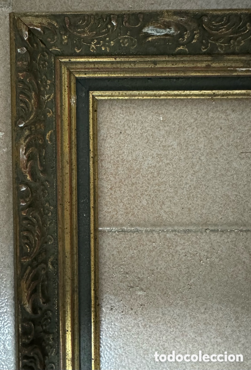 Antig&uuml;edades: Marco dorado del siglo XIX - Foto 3