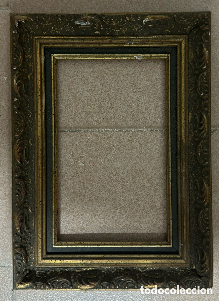Antig&uuml;edades: Marco dorado del siglo XIX - Foto 1