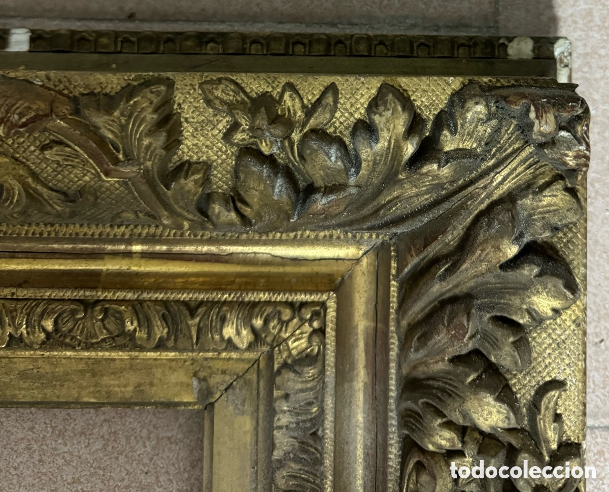 Antig&uuml;edades: Marco dorado del siglo XIX - Foto 2