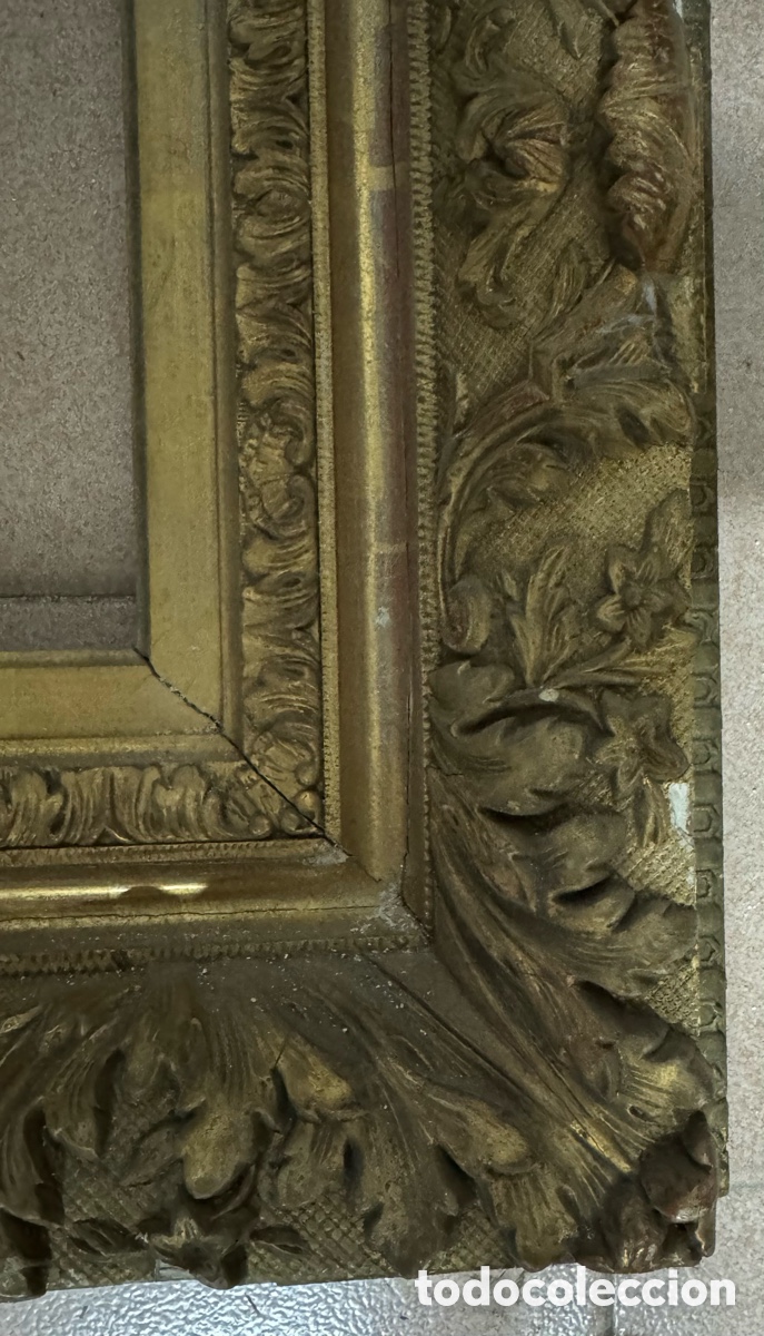 Antig&uuml;edades: Marco dorado del siglo XIX - Foto 5