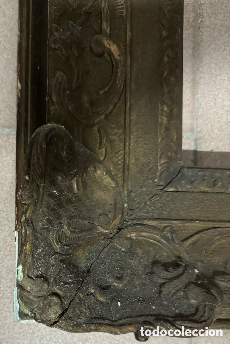 Antig&uuml;edades: Marco dorado del siglo XIX - Foto 4