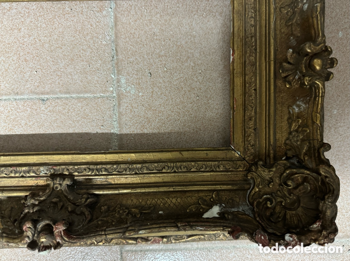 Antig&uuml;edades: Marco dorado del siglo XIX - Foto 5