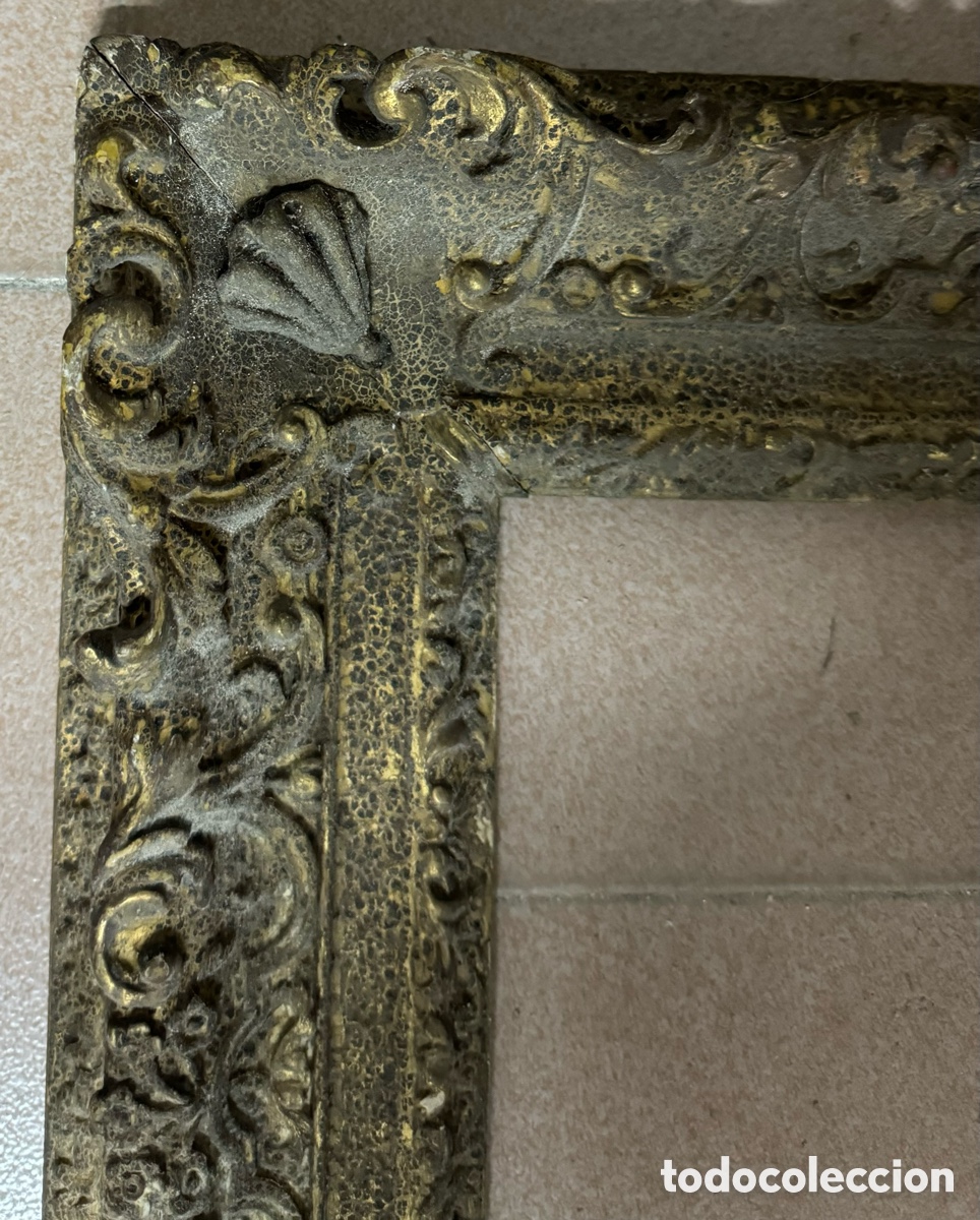 Antig&uuml;edades: Marco dorado del siglo XIX - Foto 3