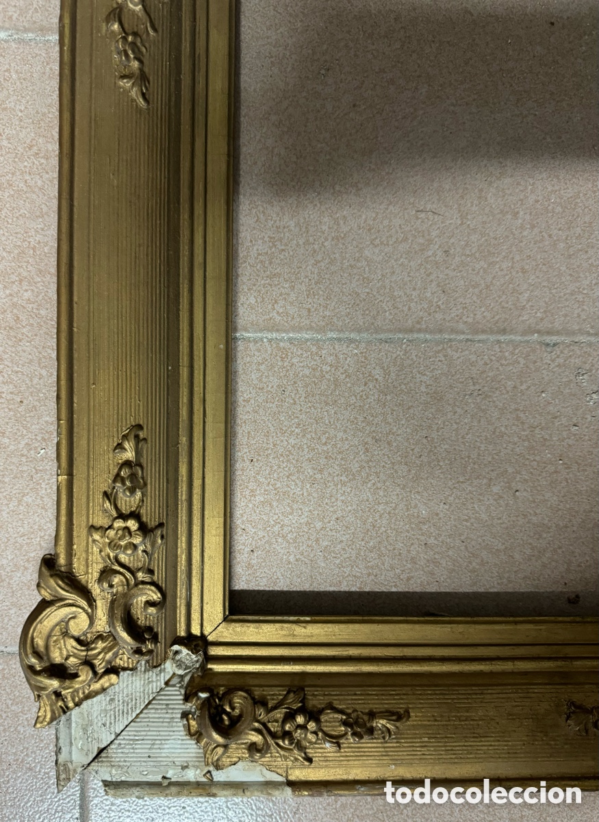 Antig&uuml;edades: Marco dorado del siglo XIX - Foto 4