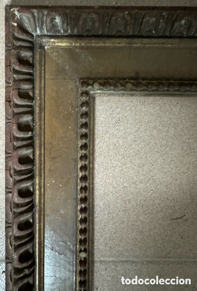 Antig&uuml;edades: Marco dorado del siglo XIX - Foto 3