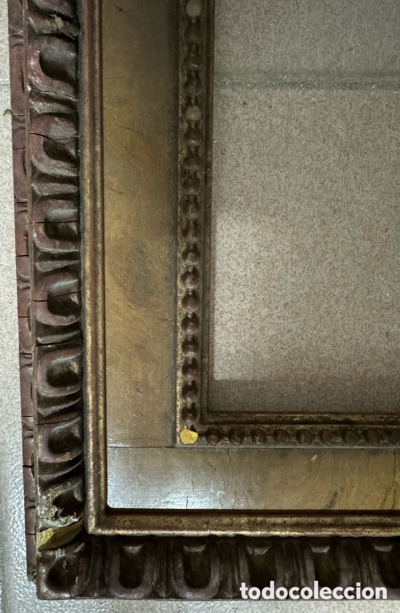 Antig&uuml;edades: Marco dorado del siglo XIX - Foto 4