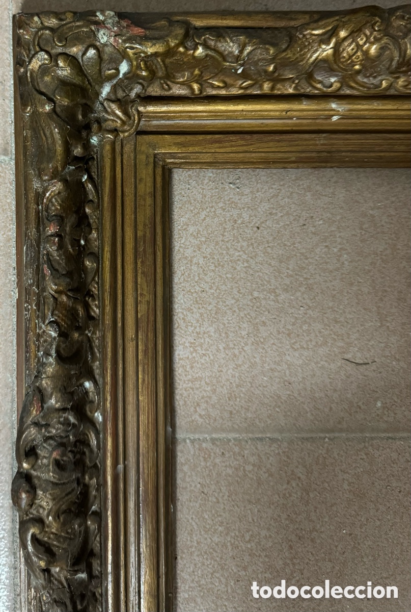 Antig&uuml;edades: Marco dorado del siglo XIX - Foto 3