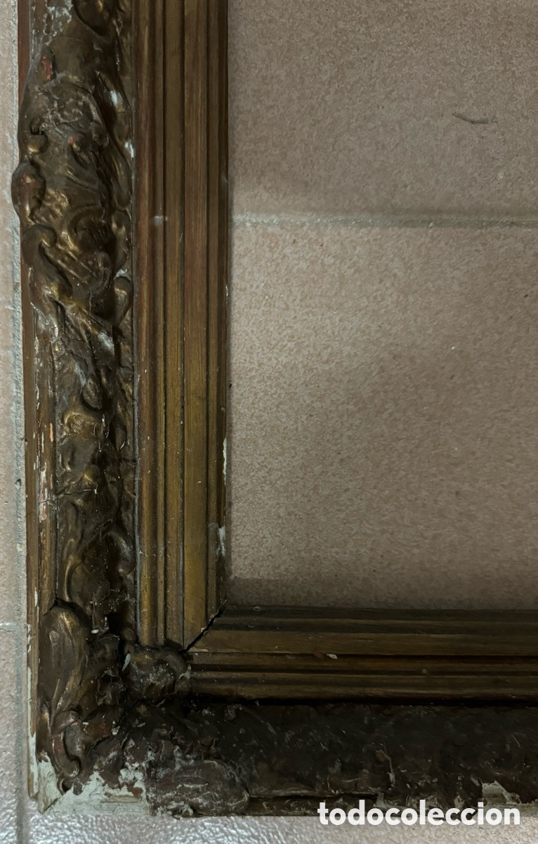 Antig&uuml;edades: Marco dorado del siglo XIX - Foto 4