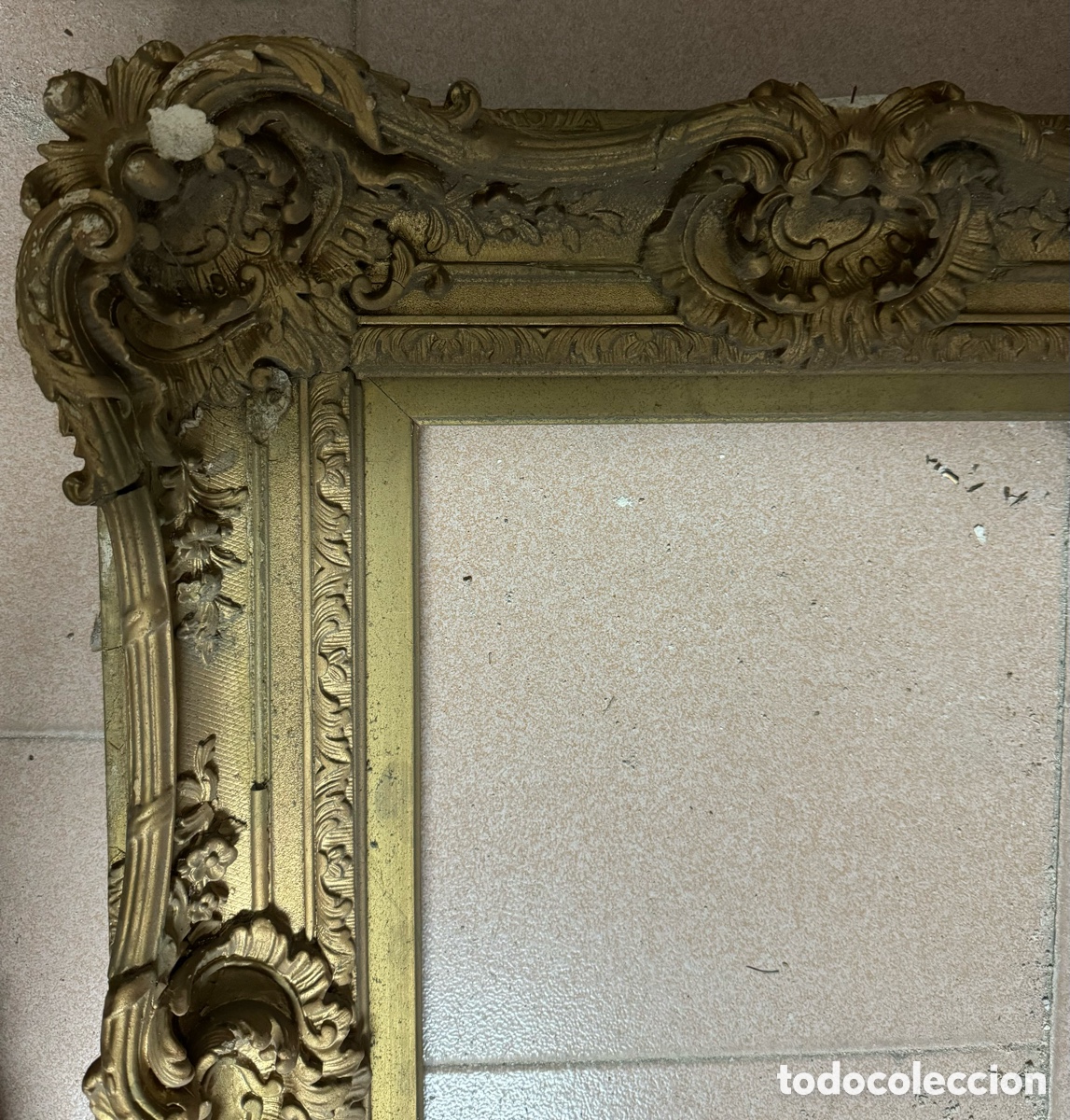 Antig&uuml;edades: Marco dorado del siglo XIX - Foto 3