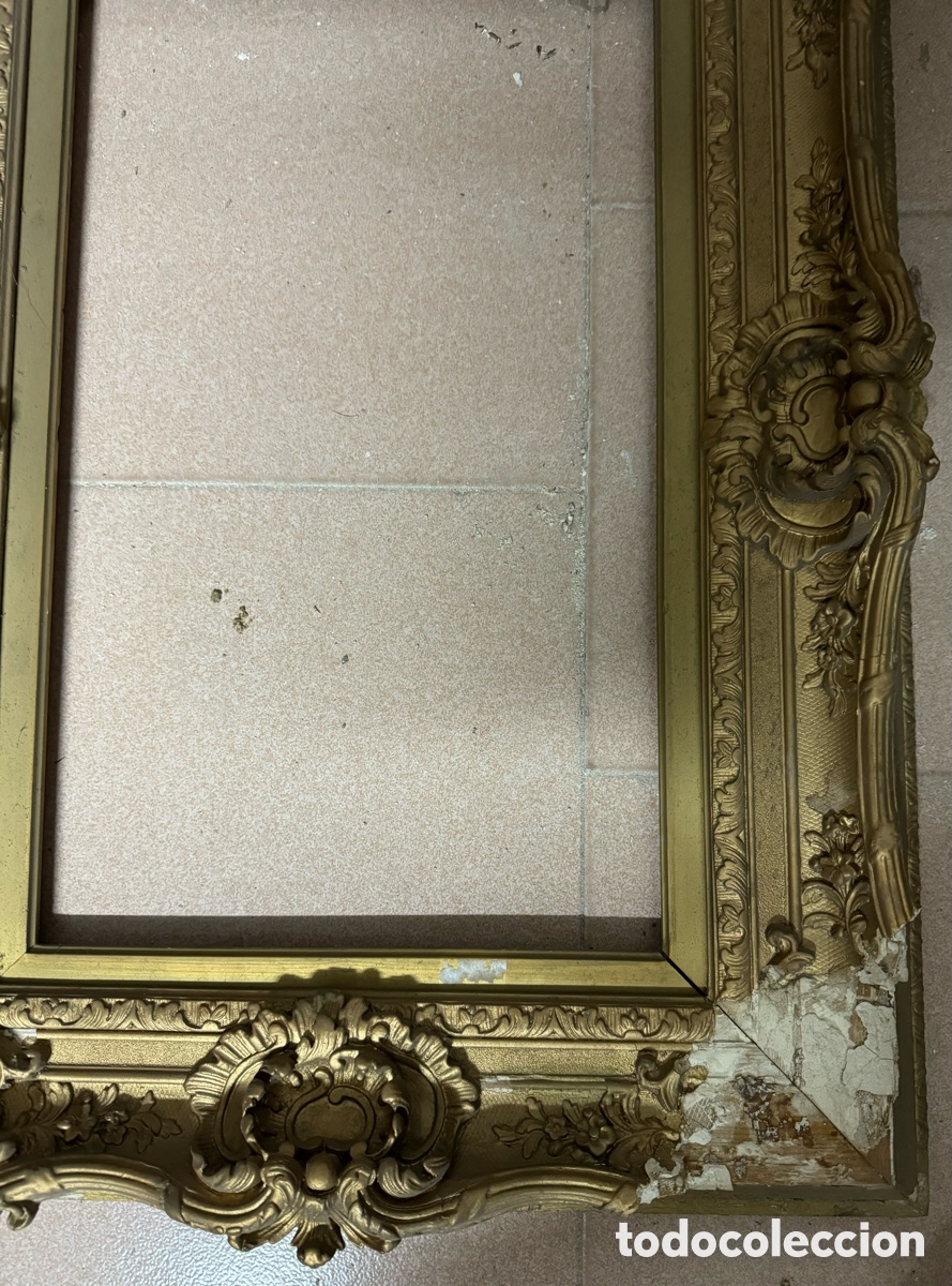 Antig&uuml;edades: Marco dorado del siglo XIX - Foto 5