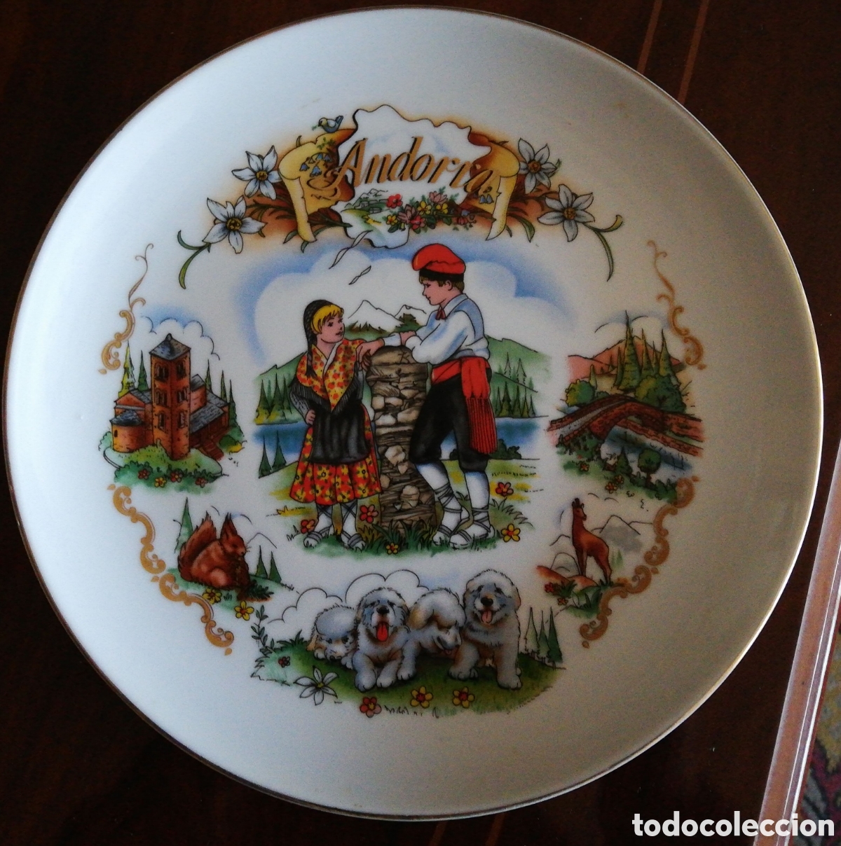 Antig&uuml;edades: PLATO PORCELANA ANDORRA - Foto 1
