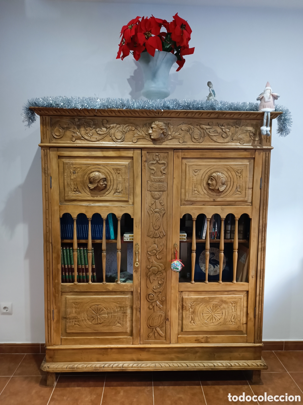 Antig&uuml;edades: LIBRERIA MUEBLE DESPACHO RENACIMIENTO ESPA&Ntilde;OL TRANSFORMADA RESTAURADA - Foto 1