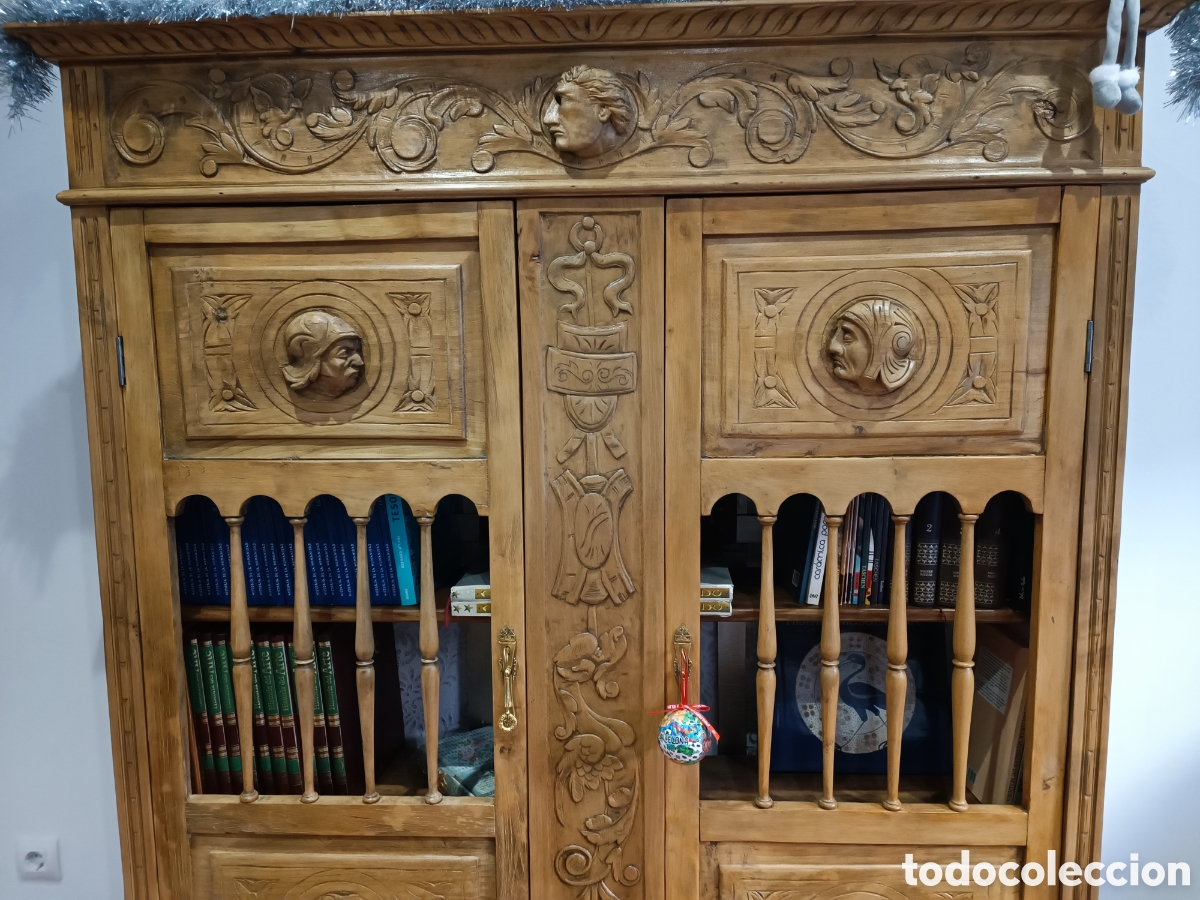 Antig&uuml;edades: LIBRERIA MUEBLE DESPACHO RENACIMIENTO ESPA&Ntilde;OL TRANSFORMADA RESTAURADA - Foto 9