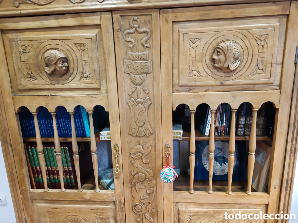 Antig&uuml;edades: LIBRERIA MUEBLE DESPACHO RENACIMIENTO ESPA&Ntilde;OL TRANSFORMADA RESTAURADA - Foto 11