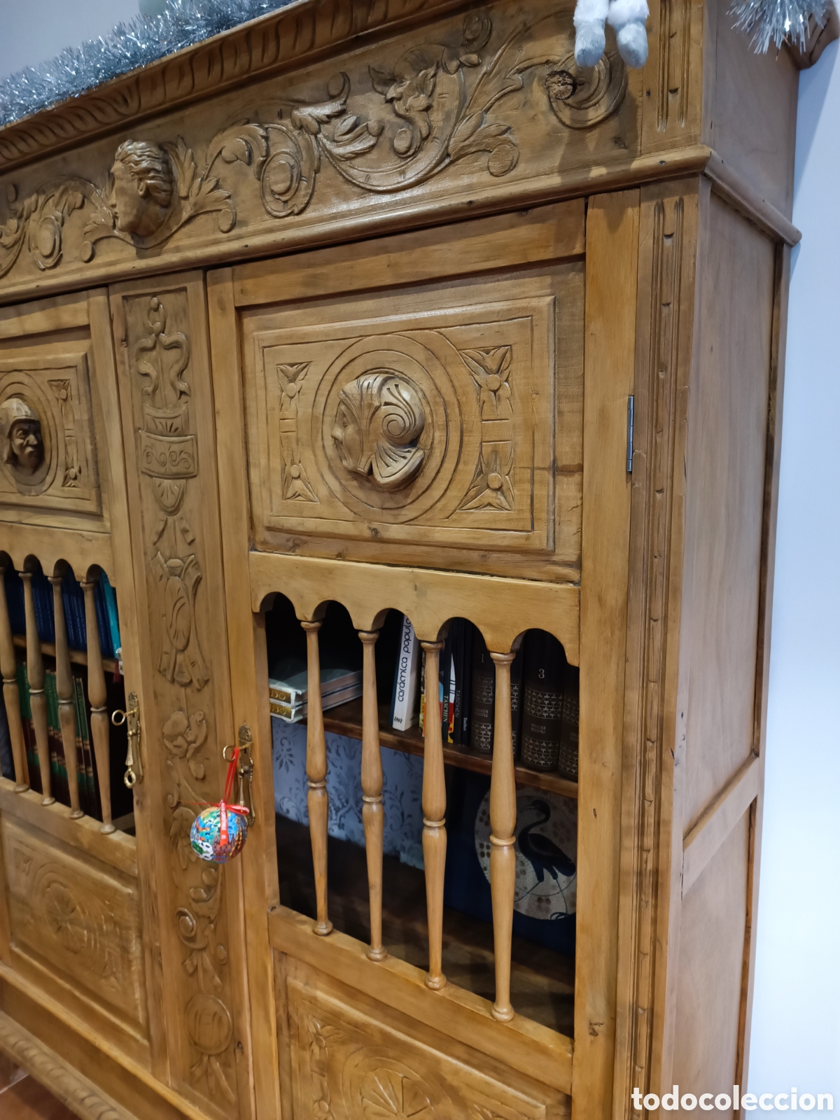 Antig&uuml;edades: LIBRERIA MUEBLE DESPACHO RENACIMIENTO ESPA&Ntilde;OL TRANSFORMADA RESTAURADA - Foto 13