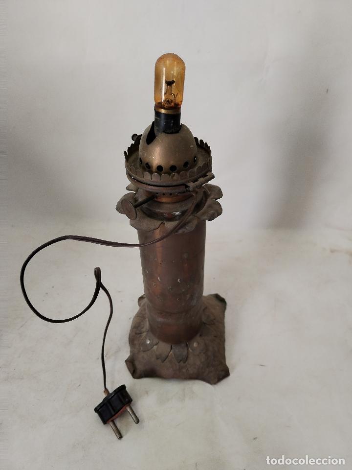 Antig&uuml;edades: antigua lampara quinqu&eacute; - Foto 4