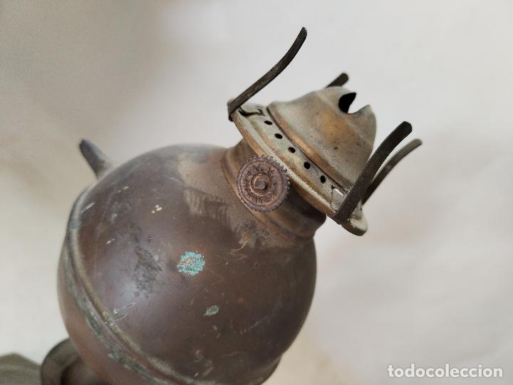 Antig&uuml;edades: antiguo quinque marmen de laton - Foto 2
