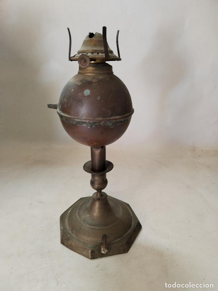 Antig&uuml;edades: antiguo quinque marmen de laton - Foto 3