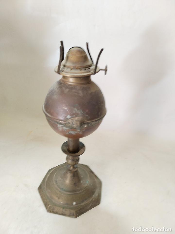 Antig&uuml;edades: antiguo quinque marmen de laton - Foto 6