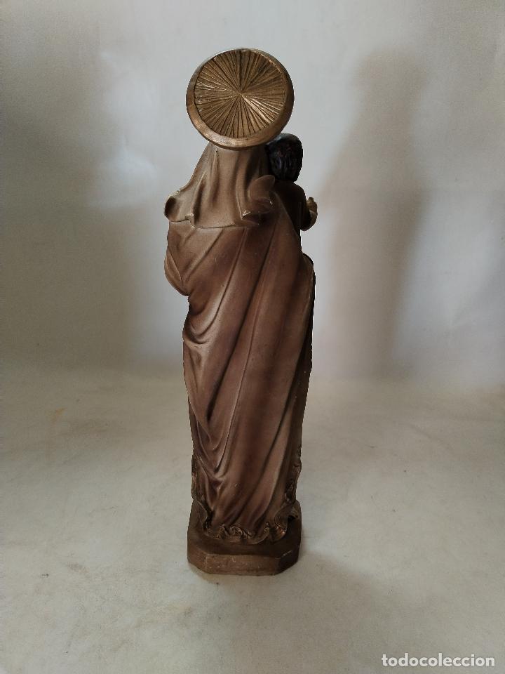 Antig&uuml;edades: virgen con ni&ntilde;o resina - Foto 3