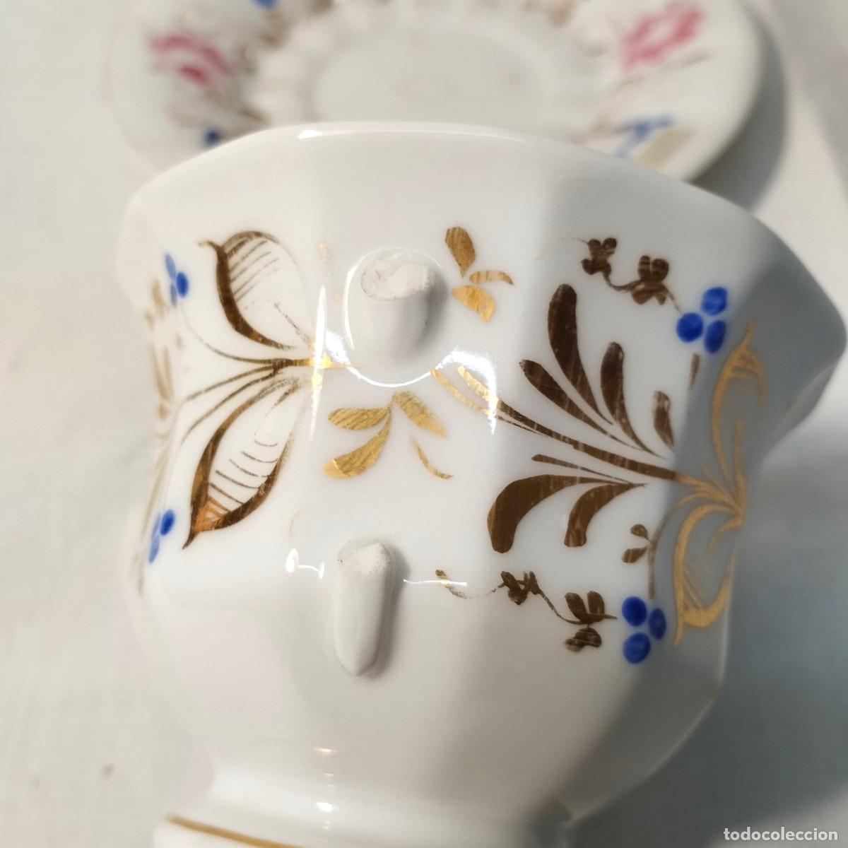 Antig&uuml;edades: TAZA Y PLATO DE &Eacute;POCA ISABELINA - Foto 4